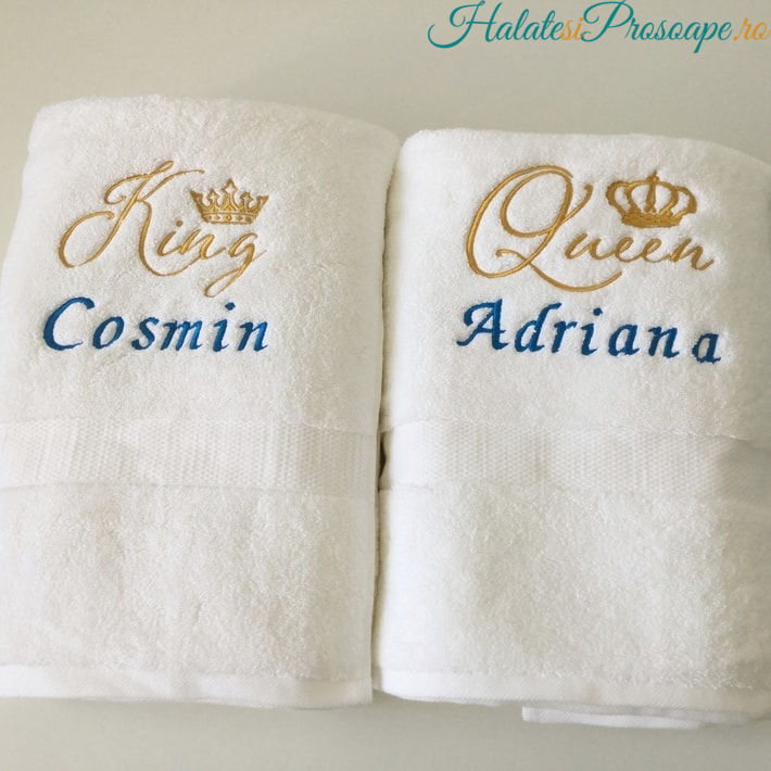 Prosoape personalizate King Queen Cosmin si Adriana